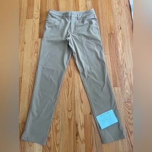 Men's Lulu Lemon ABC Classic-Fit 5 Pocket Pant 32"x32" | Dark Khaki | Like New